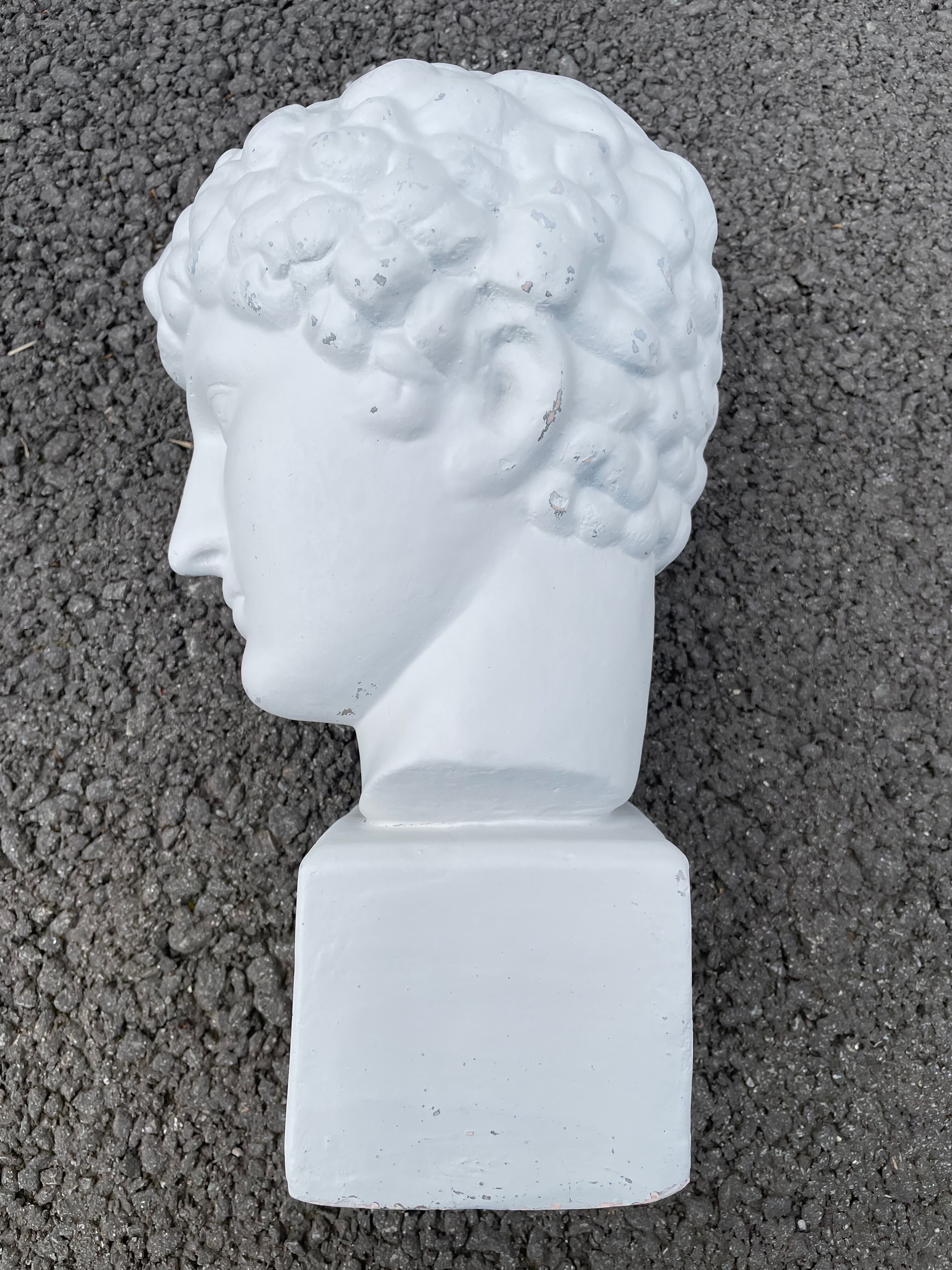 Buste Hermes en plâtre sur socle