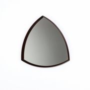 Thomas Poss Eferfolger wall mirror in rosewood triangular Denmark 1960