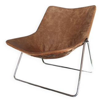 Fauteuil en cuir P. Guariche G1