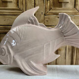 Sculpture poisson craquelé Art Déco céramique Le Jan
