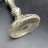 Bougeoir en verre eglomisé XIXe 19e