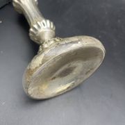 Bougeoir en verre eglomisé XIXe 19e