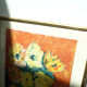 Peinture de fleurs au pastel des années 70.