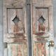Pair of large old doors in larch XIX