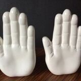 Pair of vintage bookends Ceramic hands