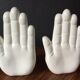 Pair of vintage bookends Ceramic hands