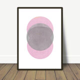 Pink Gray Circles