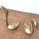 Couple of brass swans