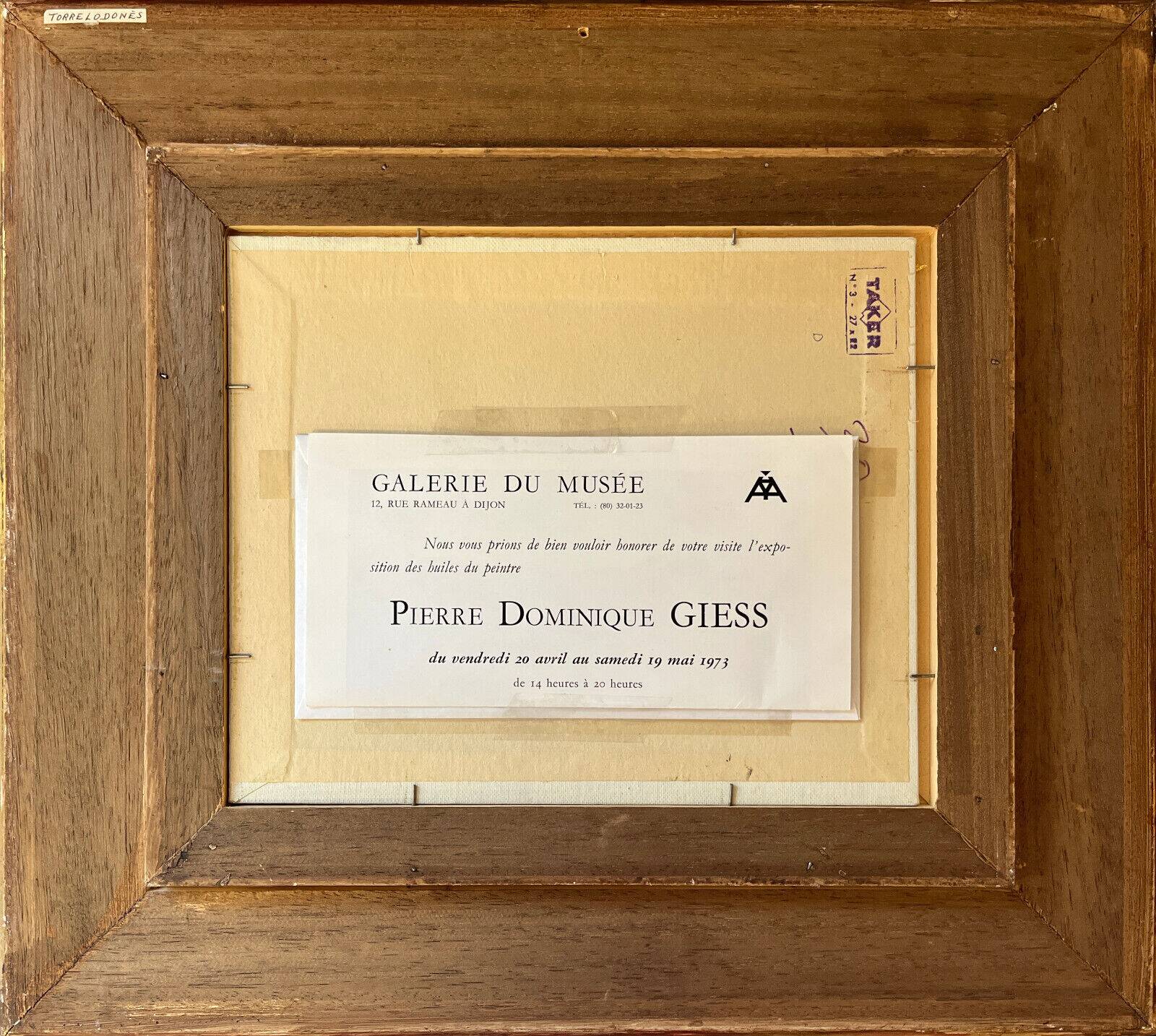 Painting HST/P Pierre Dominique GIESS (1943-2011) "Torre Lodones" Spain