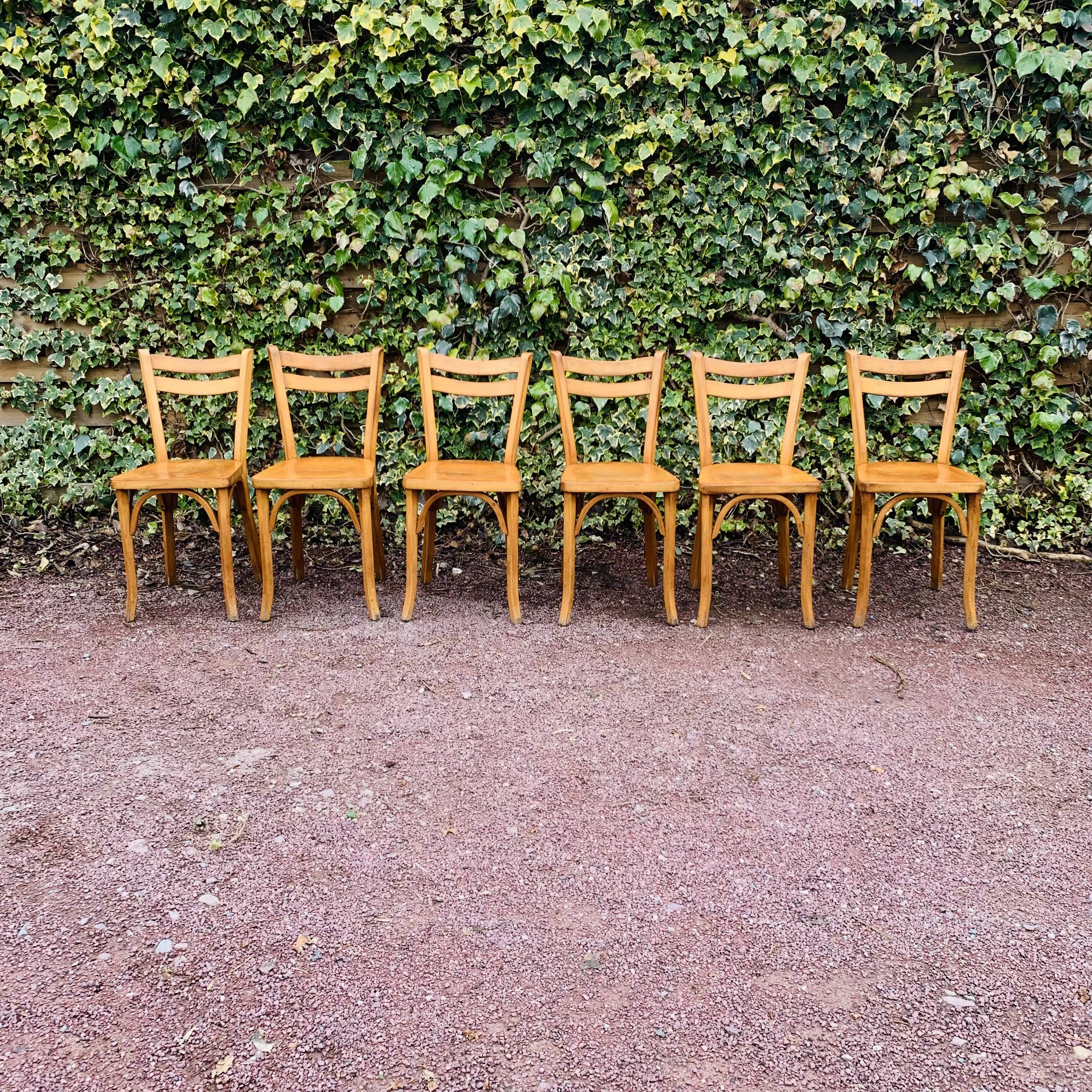 Set of 6 60s bistro chairs