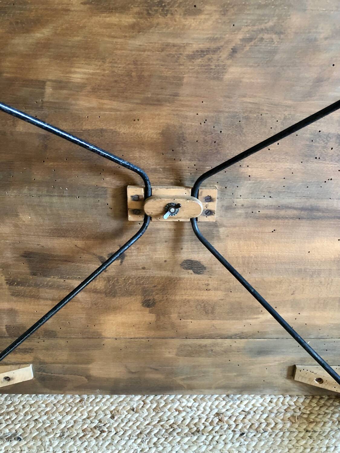 Renovated antique folding work table