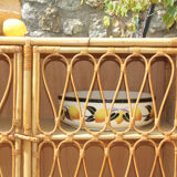 Vintage rattan buffet