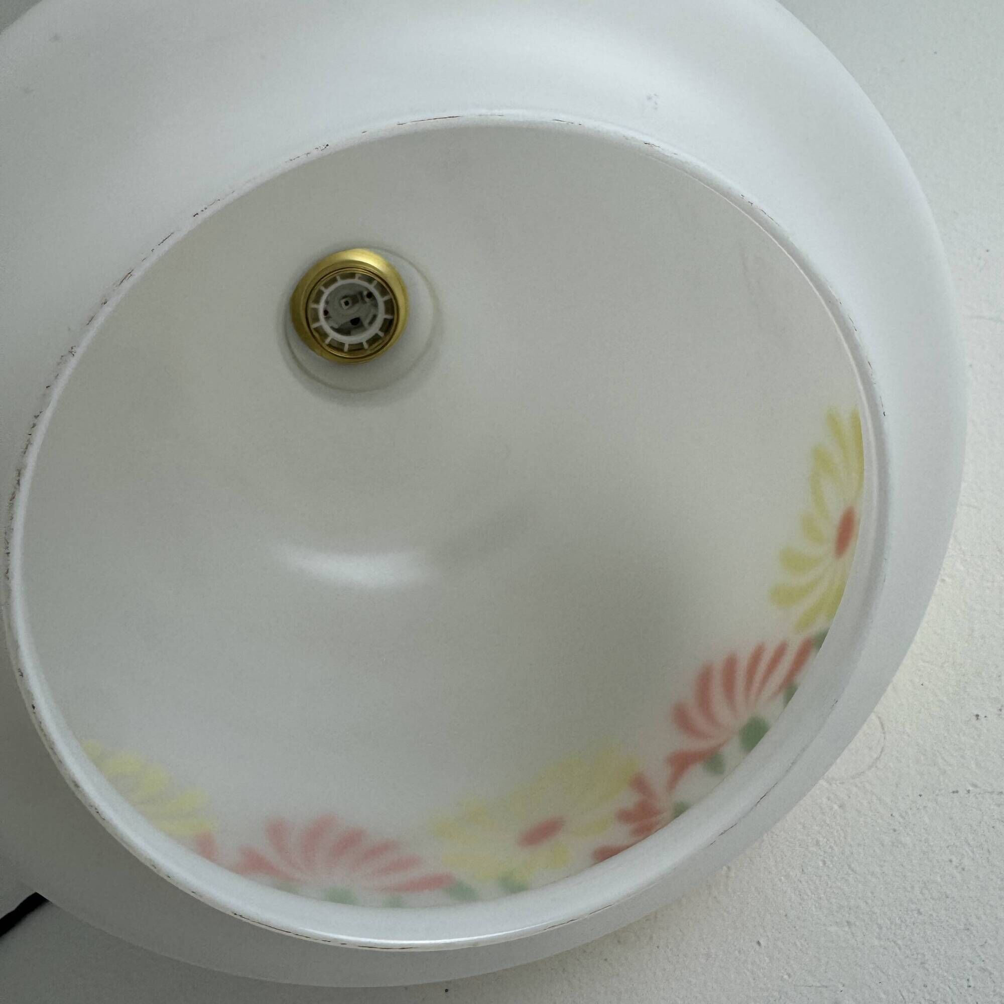 ANCIENNE GRANDE SUSPENSION OPALINE 1970 VINTAGE