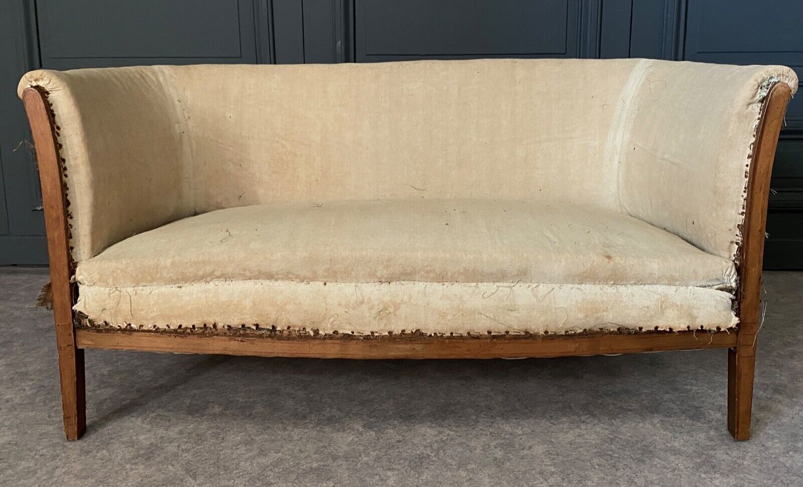 Sofa art deco 1930 geometric wood structure