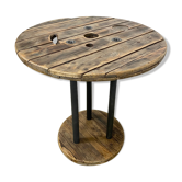 Vintage industrial circle coffee table, 1960s