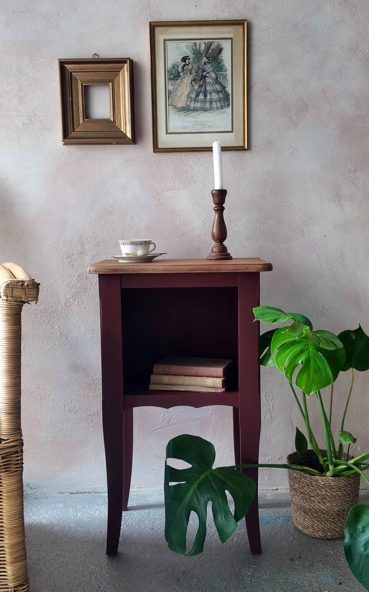 Renovated antique bedside table