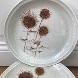Series of 10 Sarreguemines dessert plates