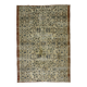 Tapis Oushak Ancien – Ton Ivoire & Motifs Floraux, 198 x 274 cm