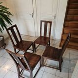 4 chaises palissandre massif