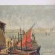 Oil on Canvas Marine Port of Martigues Signed (to be identified) Accid