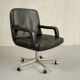 Leather armchair Mobilier International, 1970