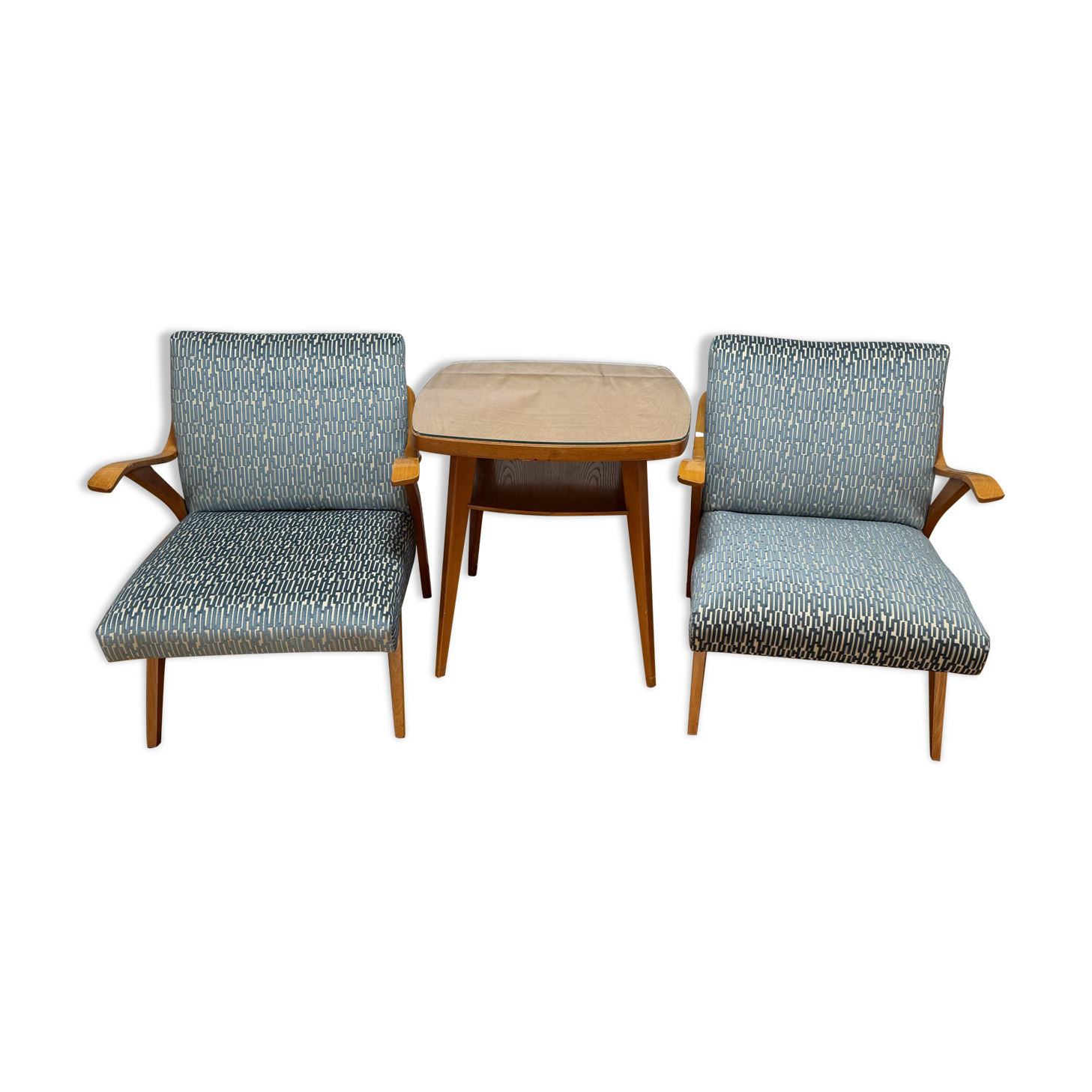 Set of chairs by Frantisek Jirak with table