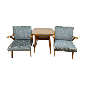 Set of chairs by Frantisek Jirak with table