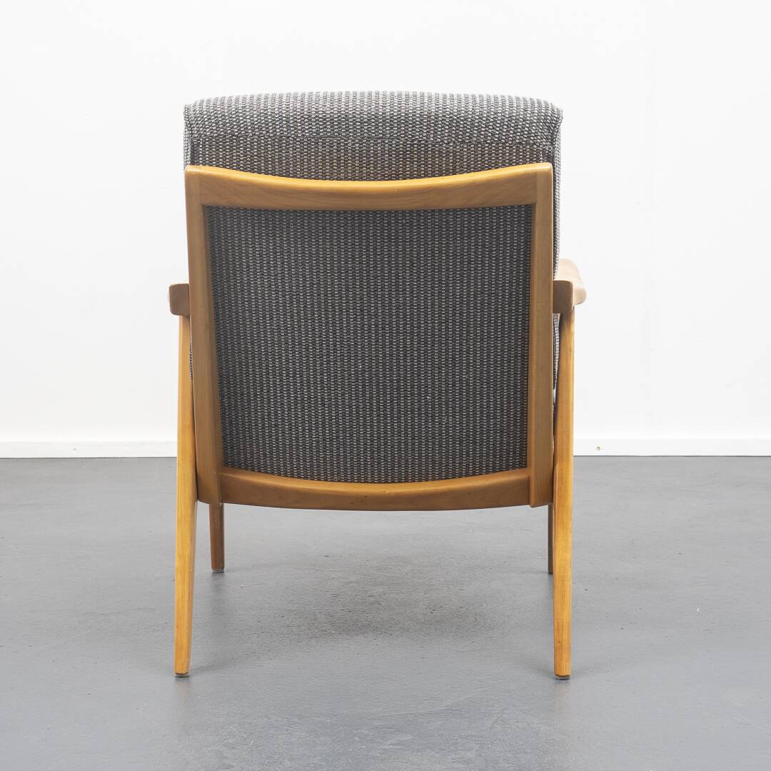 Fauteuil années 50 en merisier restauré, deux disponibles