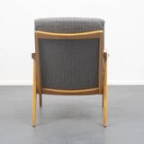 1950s armchair in restored cherry wood, two available