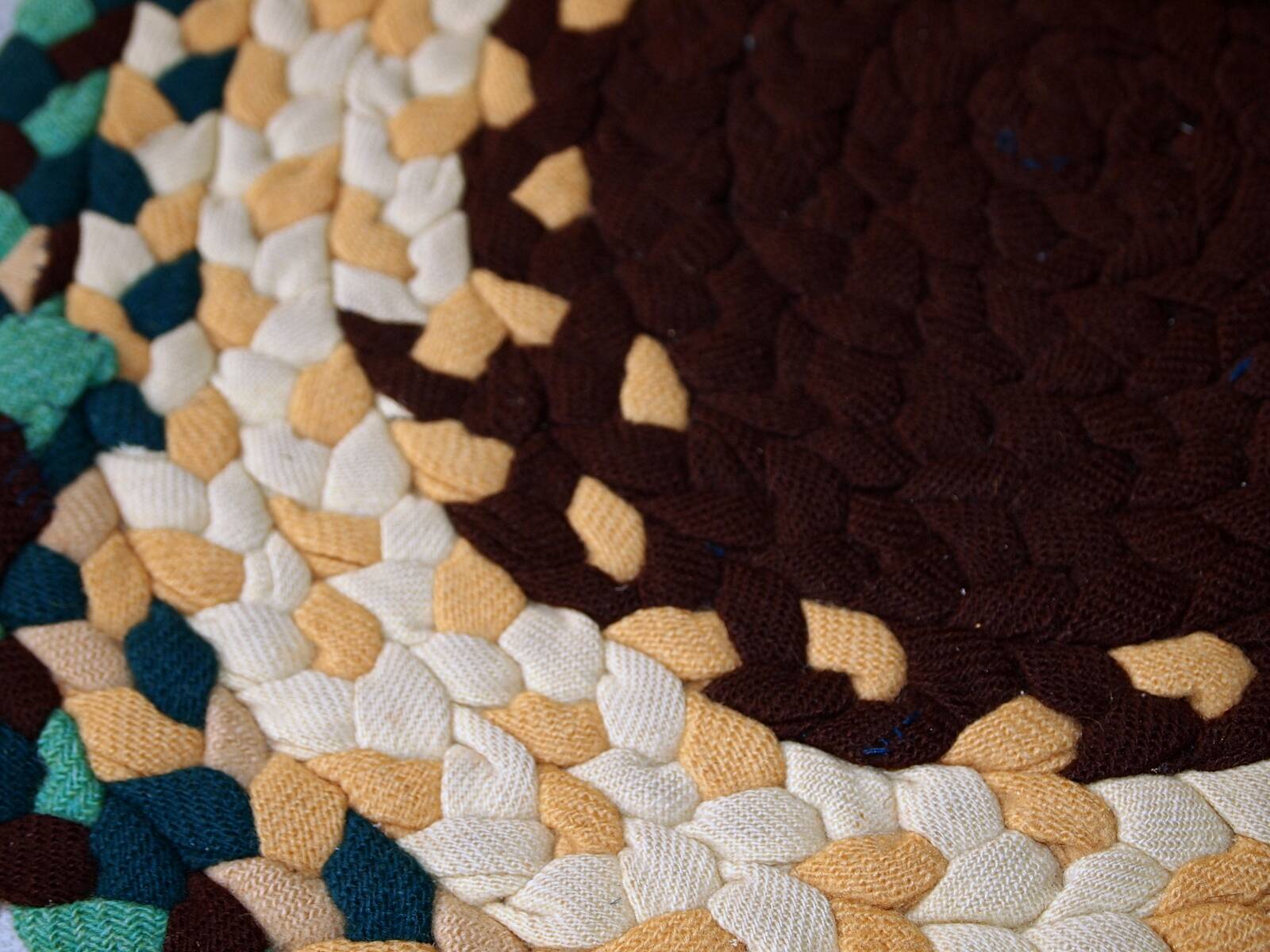 Coussins de chaise tressés américains antiques faits main 38cm (1940s)