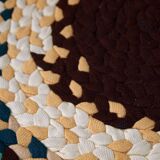 Coussins de chaise tressés américains antiques faits main 38cm (1940s)