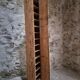 Antique French workshop cabinet in pine with compartments.