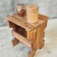 Tabouret repose-pieds vintage table à plantes table d'appoint