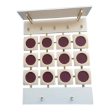 White wall coat rack from the 60s-70s