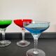 Series of 4 vintage glasses cut from the 50s-60s