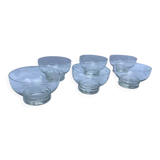 Pop-up Christmas 2022 - Set of 6 vintage champagne glasses in engraved crystal 1950