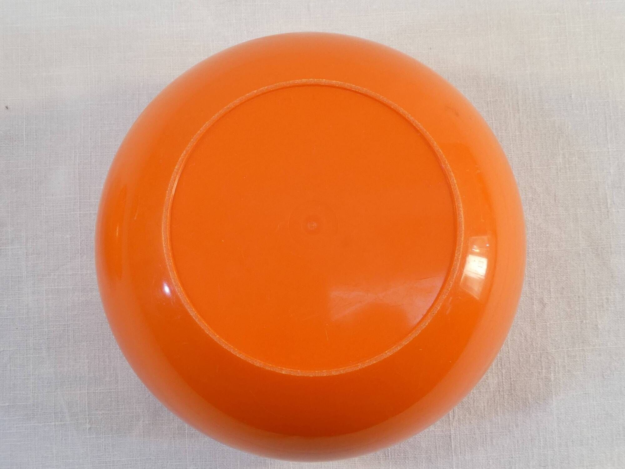 Vintage ice bucket of round shape and orange Brand GALLIA