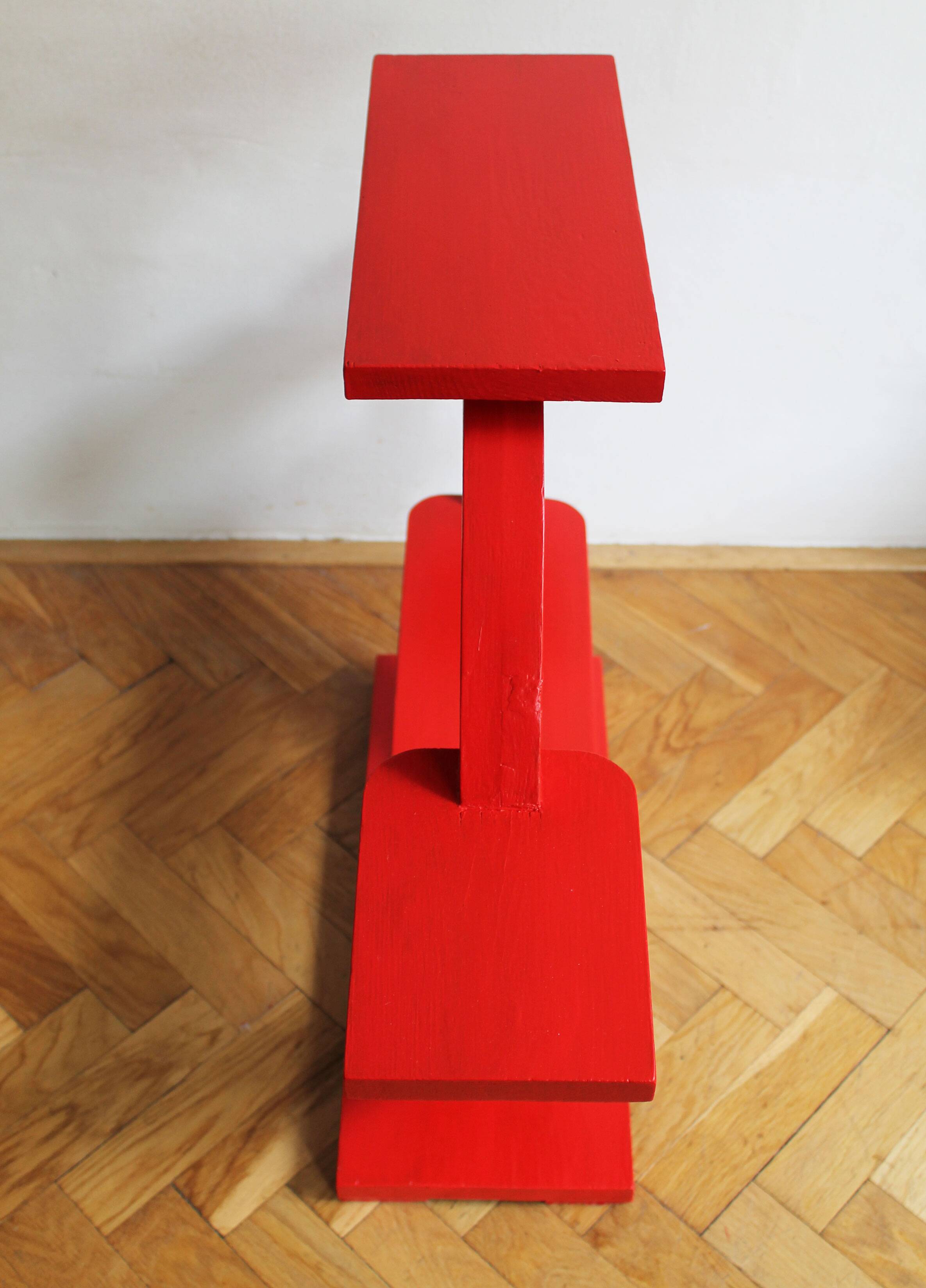 Red Modernist Flower Stand
