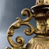 Pair of late 19th century Louis XIII Renaissance style spelter candlesticks