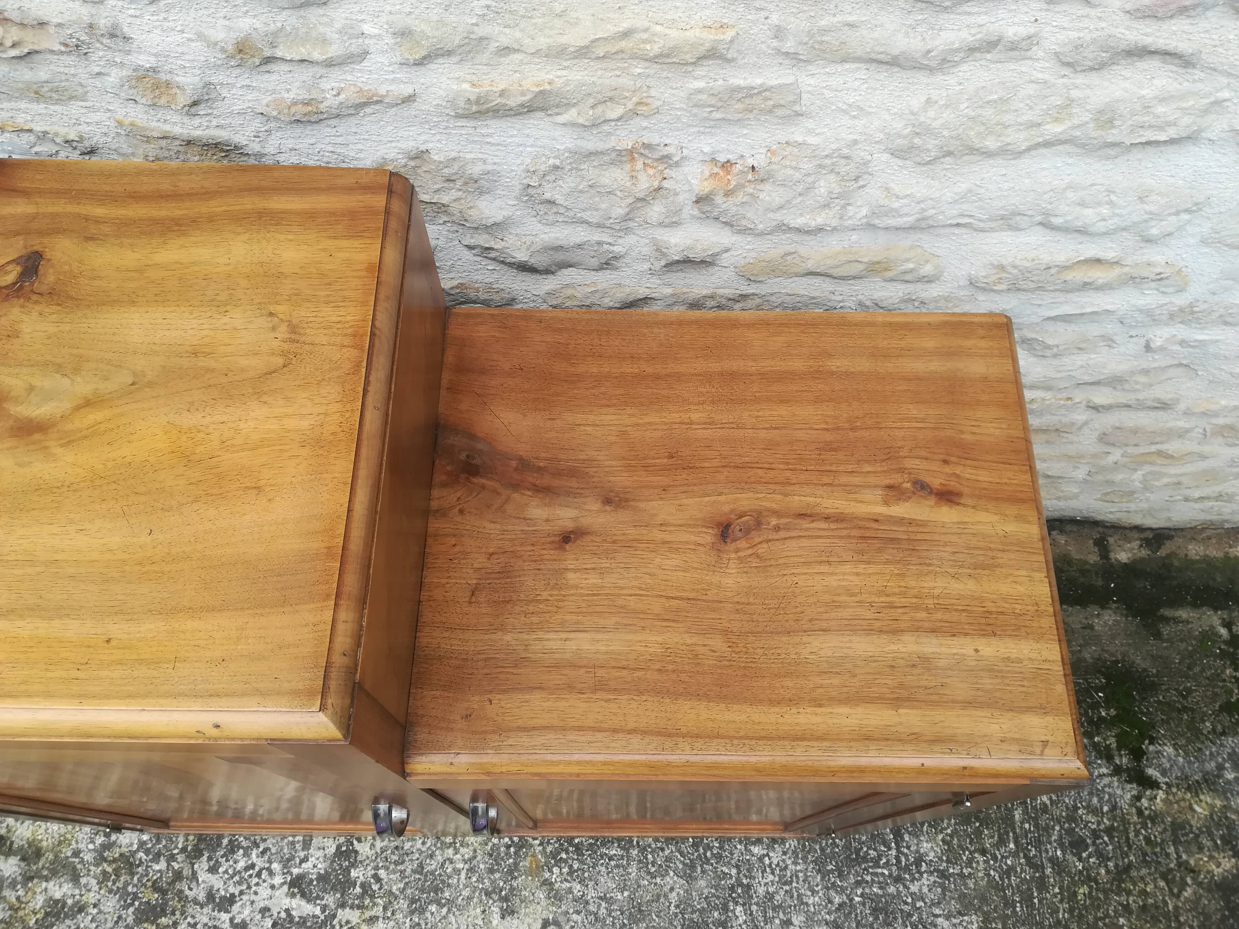 Asymmetric solid walnut buffet