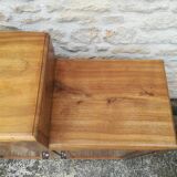 Asymmetric solid walnut buffet