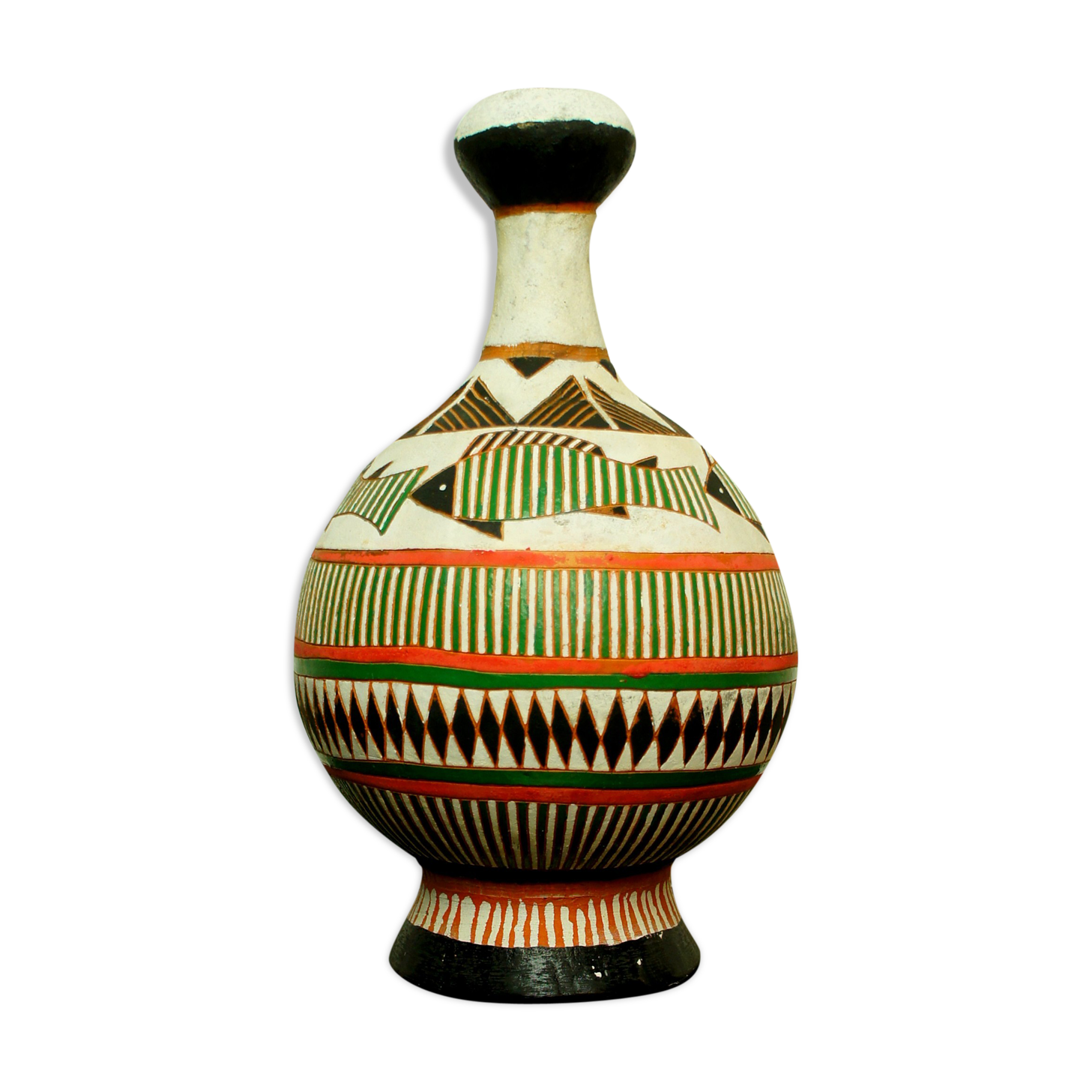 Painted terracotta jar "Ball"