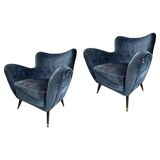 Ensemble de fauteuils des années 50 dans le style de Guglielmo Veronesi, Italie.