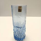 Postmodern Set of Six Blue Crystal Handmade Drinking Glasses