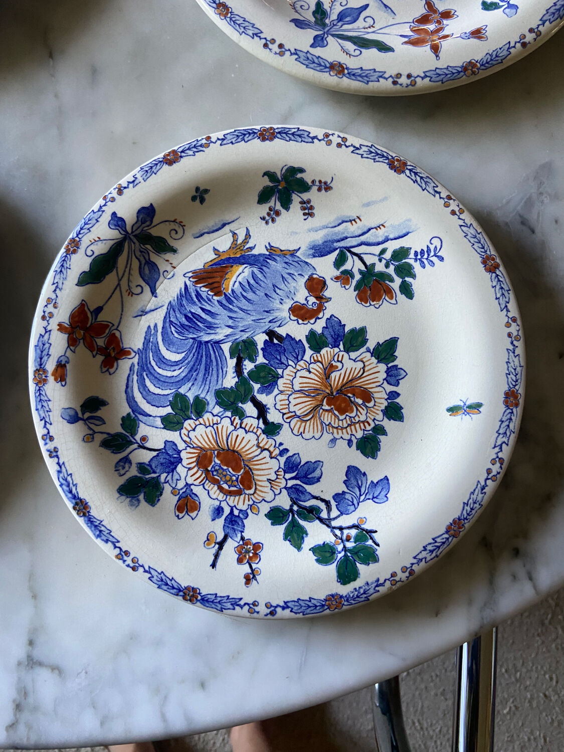 Series of 4 Gien plates