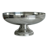 Coupe sur pied en métal inox argenté