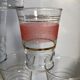 ensemble de 6 verres à eau granité colorés années 1960