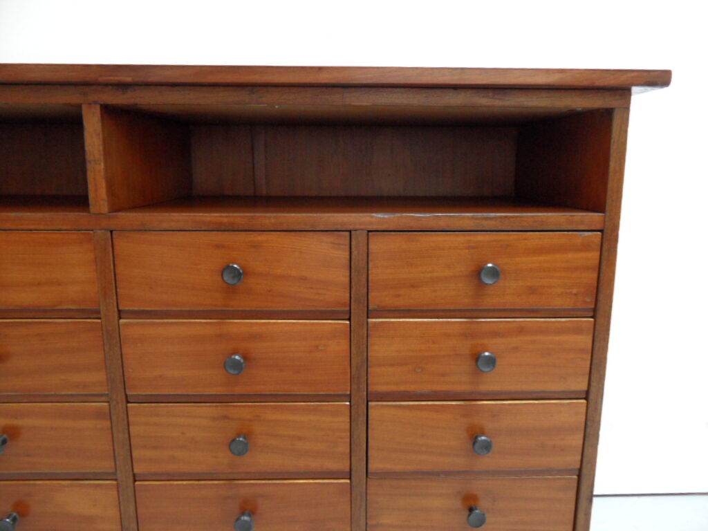 Vintage Dutch mahogany shop display cabinet