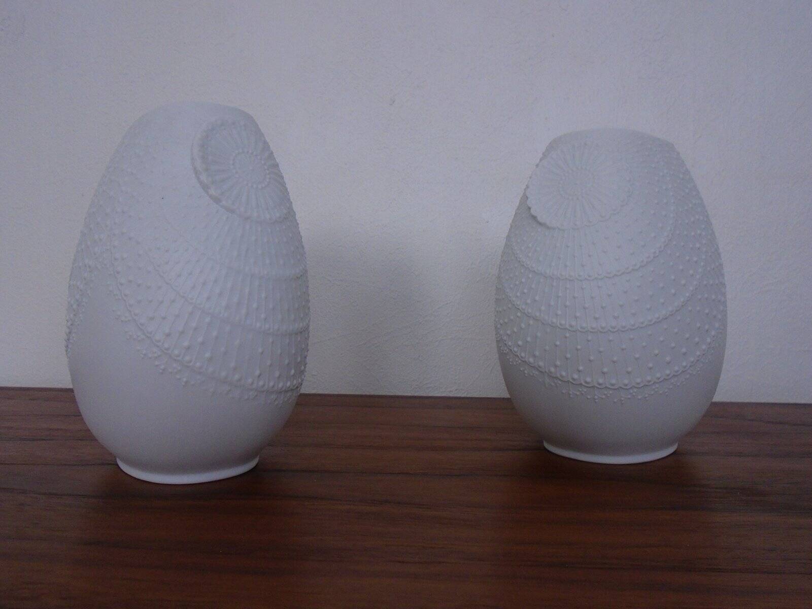 Mid-Century Op Art Vases by M. Frey for Kaiser, Germany, 1960s, Set of 2
