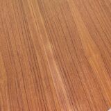 Round Scandinavian teak table